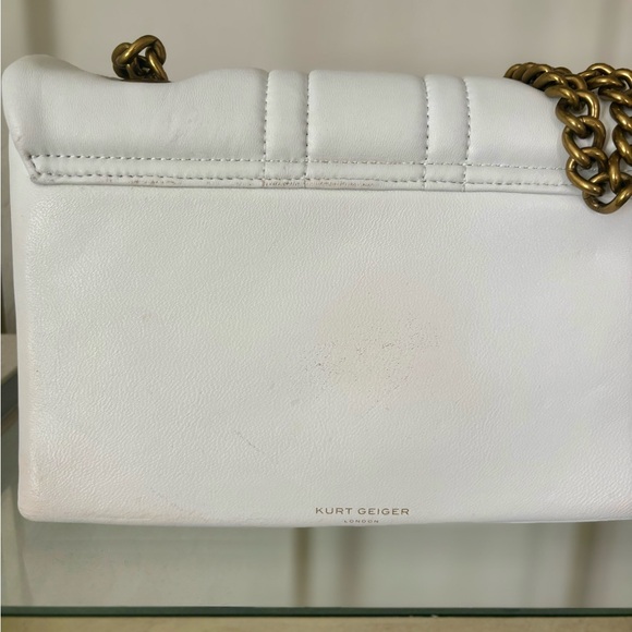 Kurt Geiger London Kensington White Union Jack Leather Crossbody Bag (Large) - Picture 7 of 10